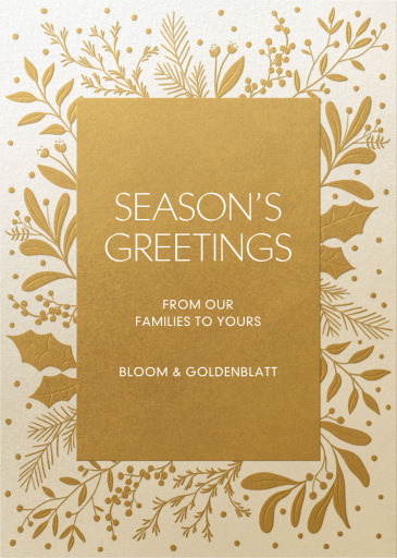 Gold Greenery - Greeting Card by Paperless Post