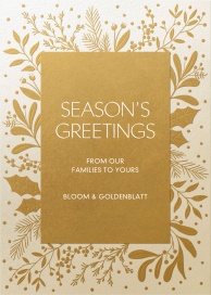 Gold Greenery - Holiday Card by Paperless Post