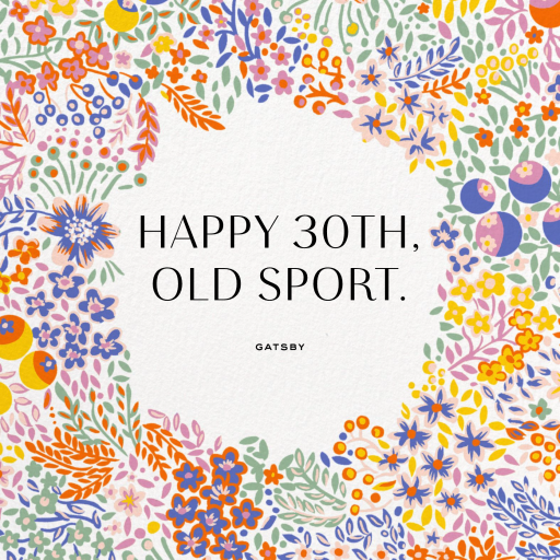 Elderberry Photo (Square) - Birthday Card by Liberty - Back