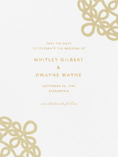 Love Knots (Save the Date) by Oscar de la Renta