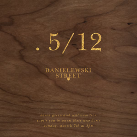 Wood Grain Dark - Housewarming Invitation by Paperless Post