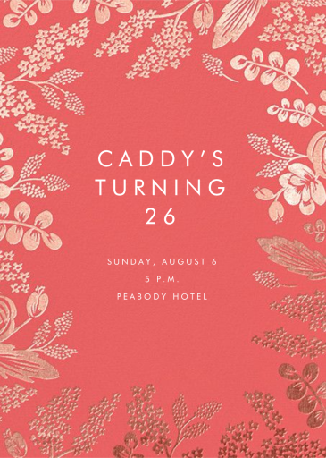 Heather and Lace - Birthday Invitation by Rifle Paper Co.