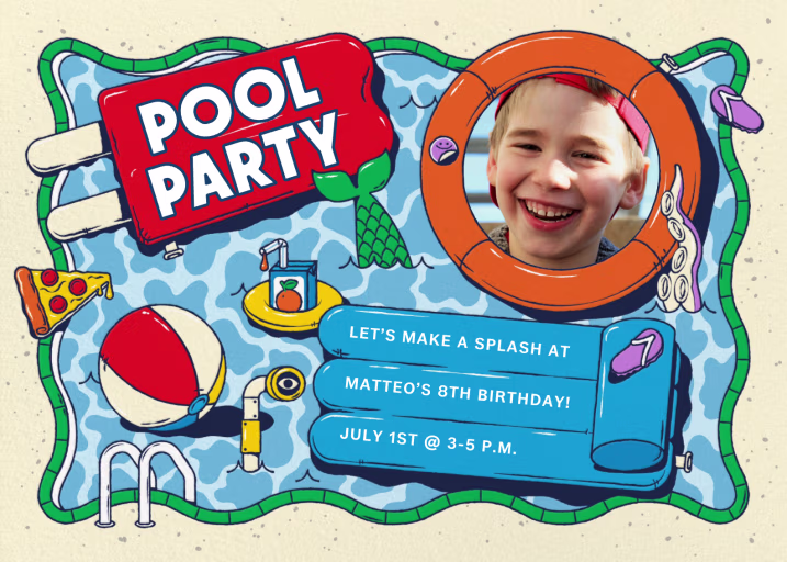 The Ultimate Pool Floats Photo - Birthday Invitation by Paperless Post