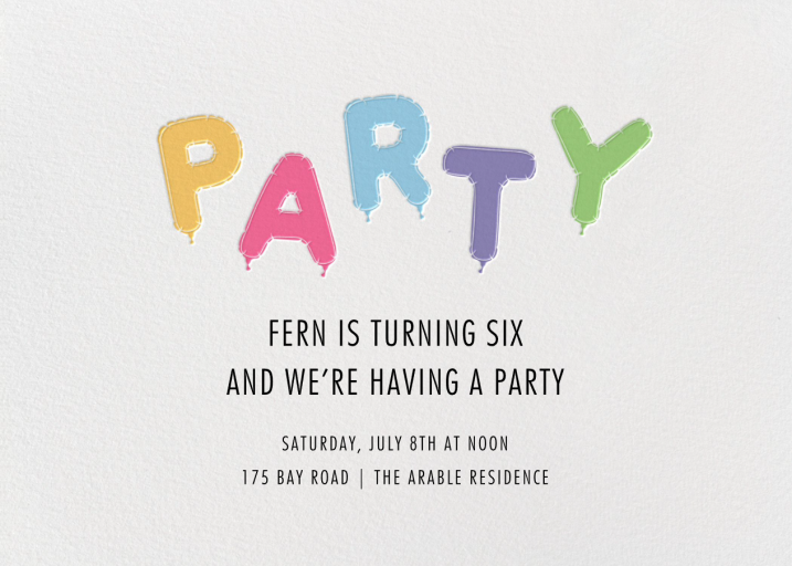 Mylar Party by Paperless Post