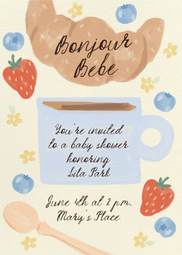 Croissant and Coffee Invitation