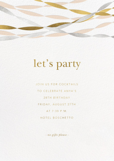 Streamers  - Birthday Invitation by Sugar Paper