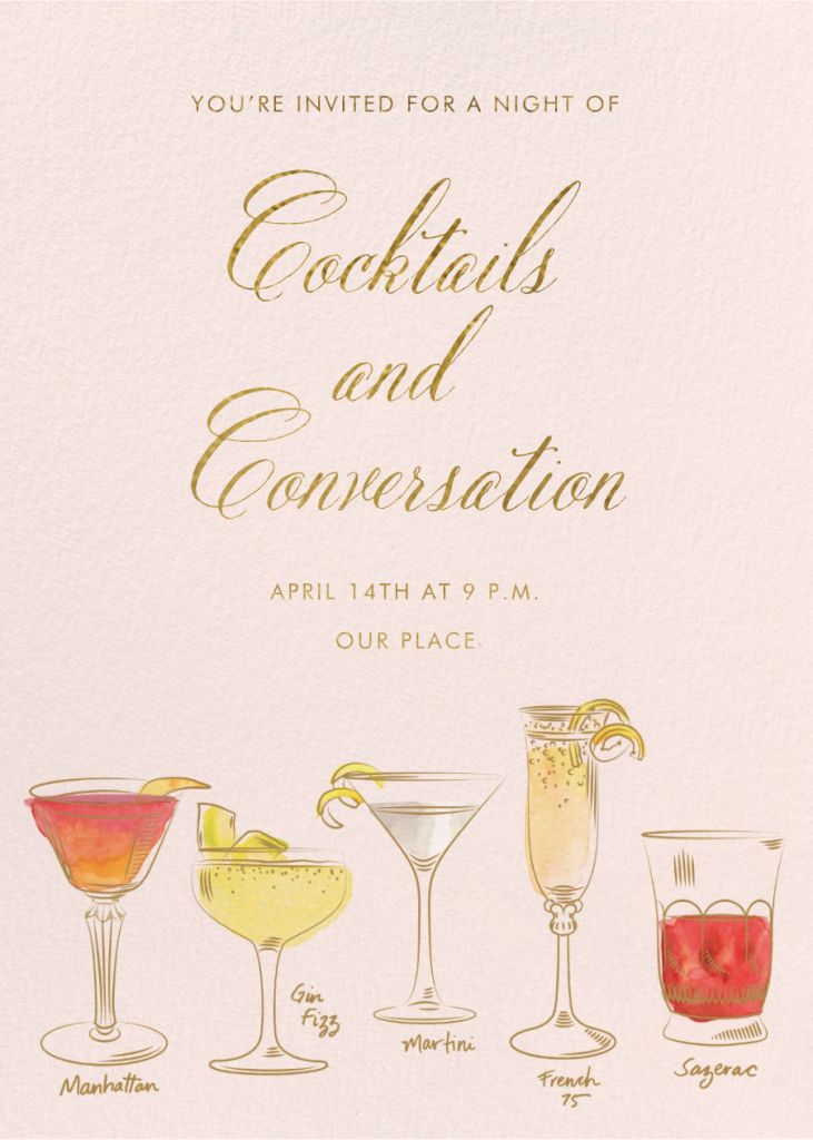 Cocktail Hour Invitation