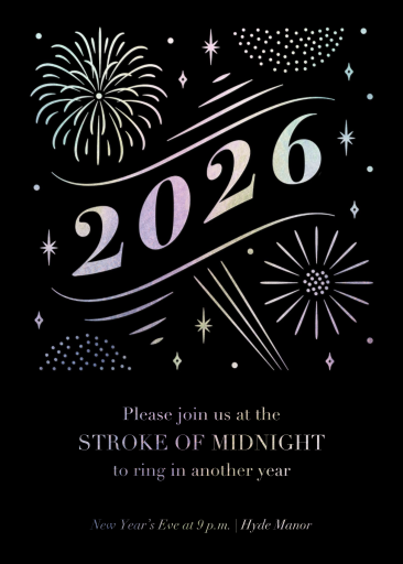 A Glowing New Year (Tall) - Party Invitation by Paperless Post