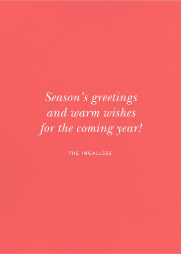 Merry and Bright Pink - Christmas Card by Paperless Post - Back