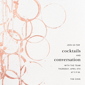 Metallic Circles Watermark - Cocktail Party Invitation by Kelly Wearstler