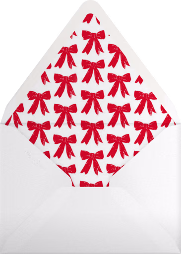 Christmas Bow Frame - Linda and Harriett Envelope