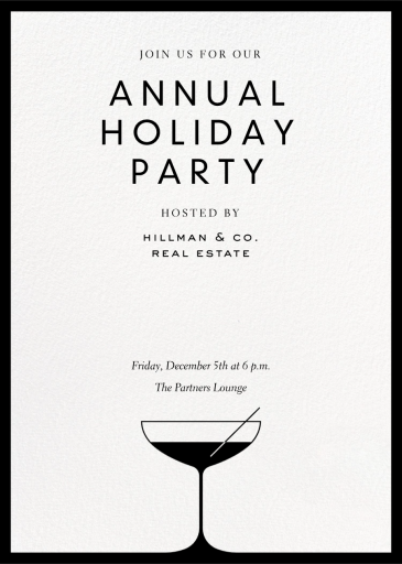Espresso Martini (Customizable Template) - Corporate Holiday Party Invitation by Paperless Post