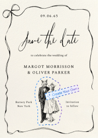 Bow Border (Custom Magic Art) by Paperless Post