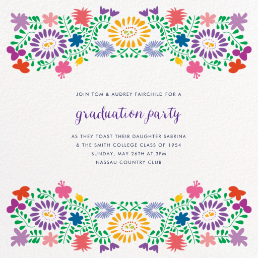 Oaxacan Flowers - Graduation Party Invitation by Paperless Post