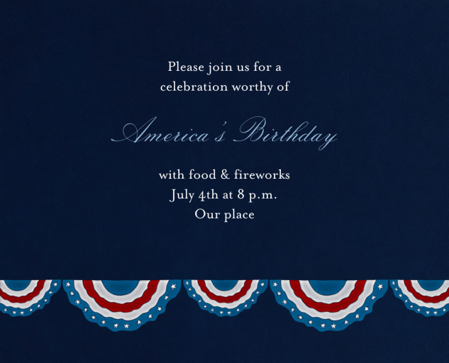 Patriotic Bunting - 4th of July Invitation by Paperless Post
