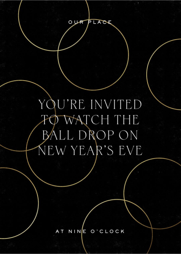 Gold Rings - New Year's Eve Invitation by Paperless Post