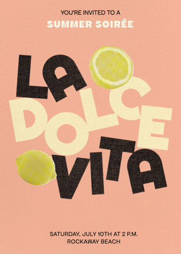 Life and Lemons - Cocktail Party Invitation by Paperless Post