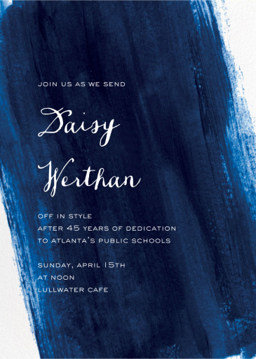 Sapphire - Retirement and Farewell Party Invitation by Paper Source