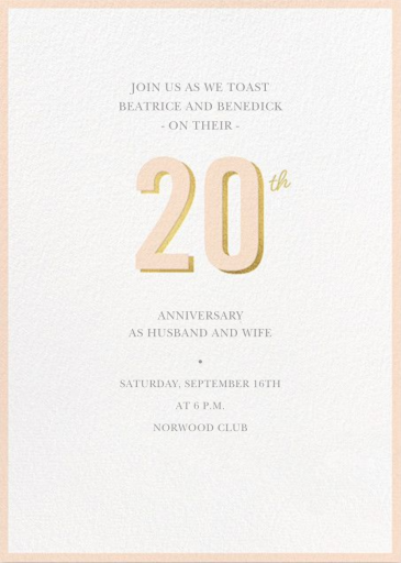 Pop of Gold - Anniversary Invitation by Sugar Paper