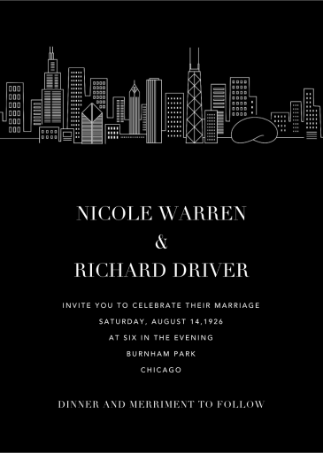 Skyline View - Wedding Invitation by Paperless Post