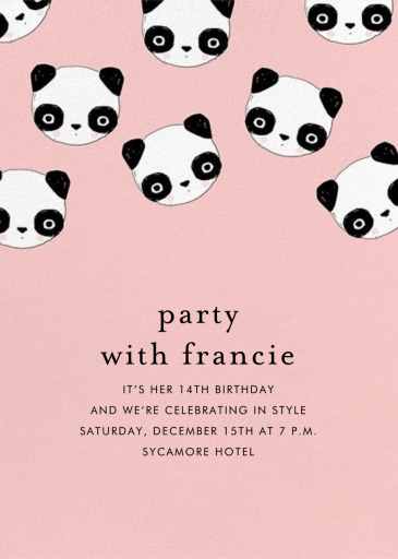 Pandamonium - Invitation by Ashley G