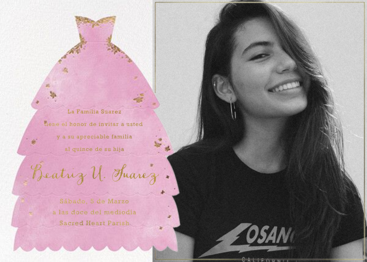 Hermoso Vestido Photo - Quinceañera Invitation by Paperless Post