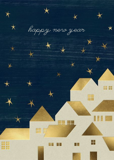 Starry Village (Blanca Gómez) - New Year's Card by Red Cap Cards