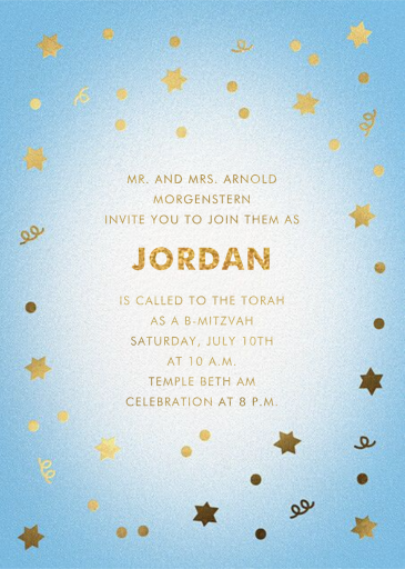 Confetti Ready - Bar & Bat Mitzvah Invitation by Hello!Lucky
