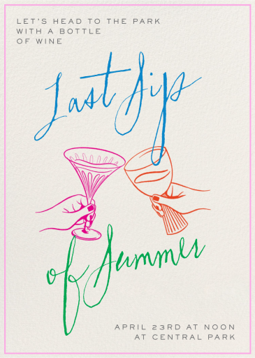 Last Sip - Summer Party Invitation by Paperless Post