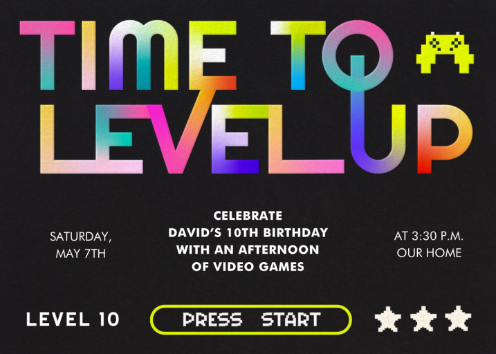 Pixel Games - Invitation by Paperless Post