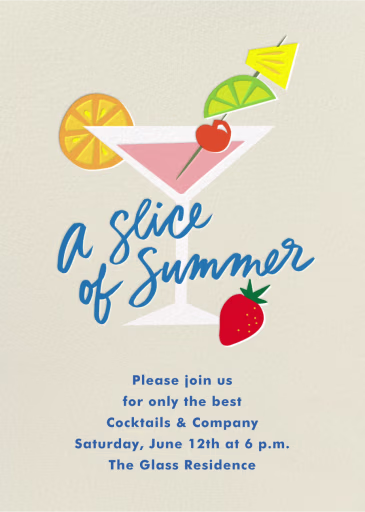 Garnished - Summer Party Invitation by Cheree Berry Paper & Design