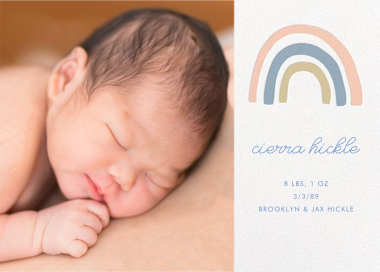 Simple Rainbow - Rainbow Baby Announcement by Sugar Paper