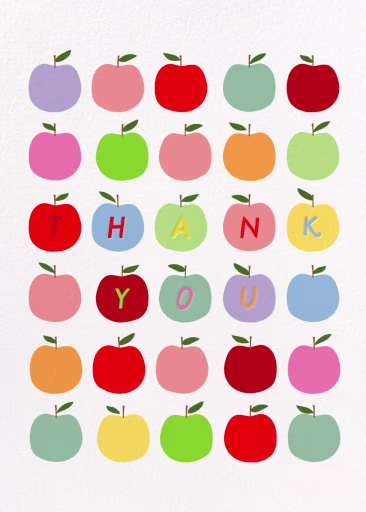 Rainbow Orchard - Thank You Card by Hartland Cards