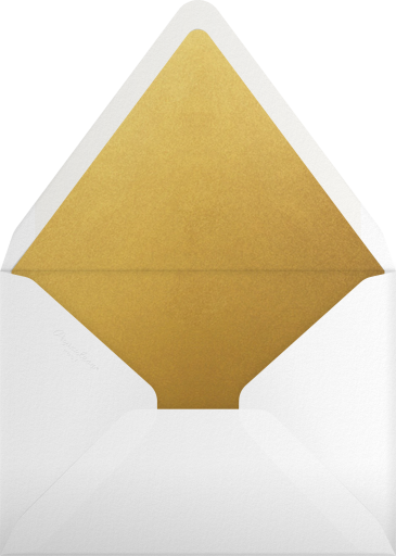 Golden Floral Outline Grid Card Envelope