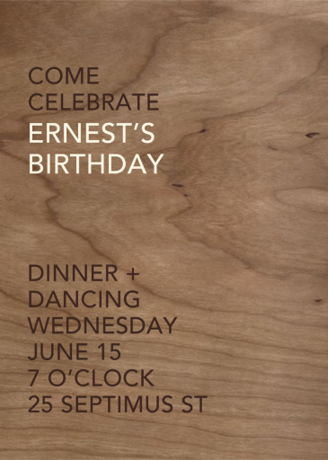 Wood Grain Light - Fall Party Invitation by Paperless Post