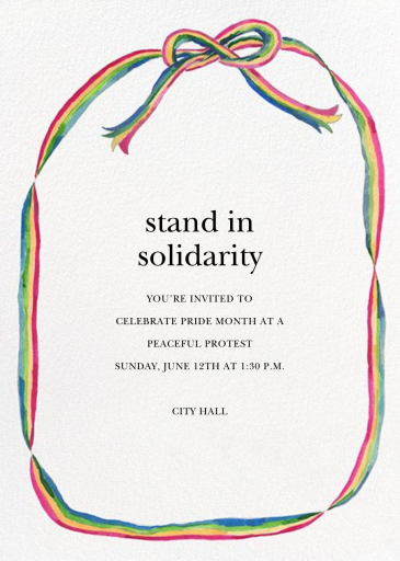 Rainbow Ribbon - Pride Invitation by Happy Menocal