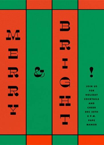 Merry Mod - Valentine's Day Invitation by The Indigo Bunting