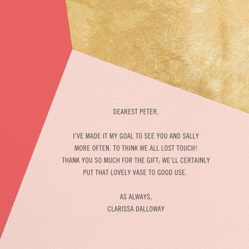 Featured Thanks - Thank You Card by Paperless Post - Back