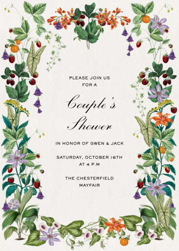 Berry Blossoms (Invitation) - Bridal Shower Invitation by Stephanie Fishwick