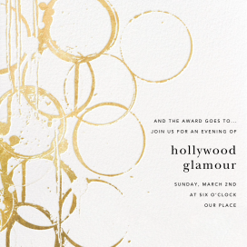 Metallic Circles Watermark - Viewing Party Invitation by Kelly Wearstler