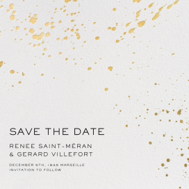 Splatter Cloth II (Save the Date) by Paperless Post