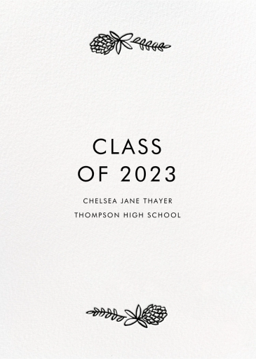 Botanical Lace (Photo) - Graduation Announcement by Rifle Paper Co. - Back