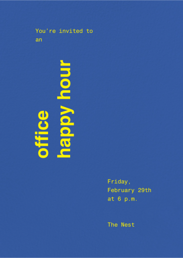 Sidelong - Happy Hour Invitation by Paperless Post