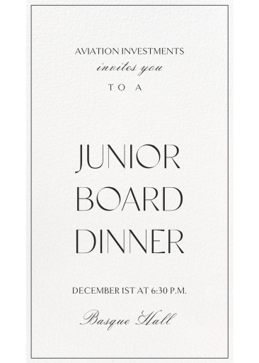 Wedding Eve - Business Dinner Invitation by Paperless Post