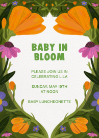 Floral Garden Baby Invitation